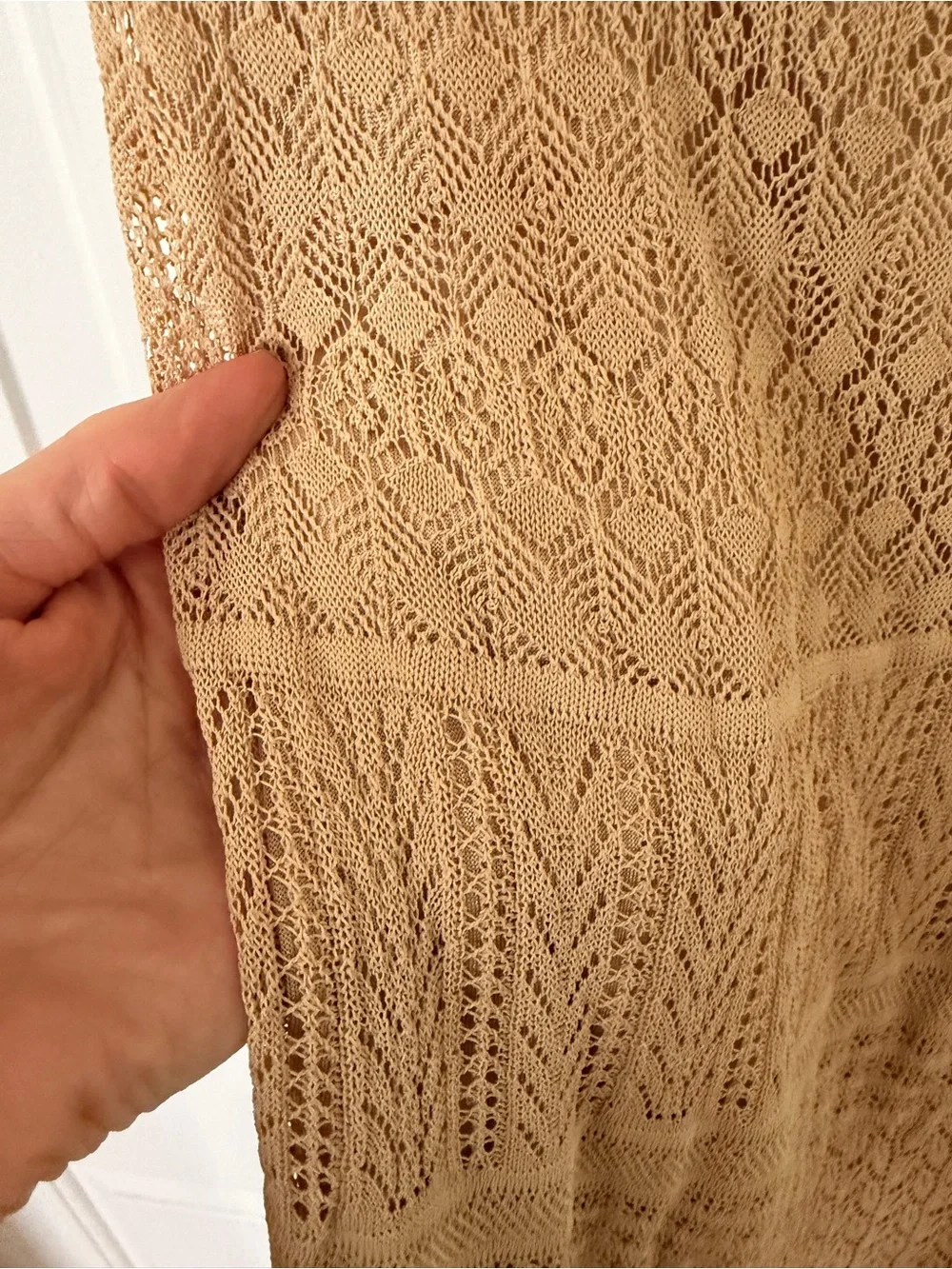Ralph Lauren Beige silk & lace sheath Midi Tank Dress - Picture 3 of 10